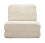 Fauteuil lit Faster blanc design minimaliste velours
