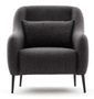 Fauteuil moderne tissu anthracite VALIKO