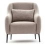 Fauteuil moderne tissu beige clair VALIKO