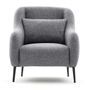 Fauteuil moderne tissu gris clair VALIKO