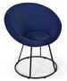 Fauteuil moderne velours bleu Berry