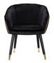Fauteuil noir avec finitions dorées Fiji