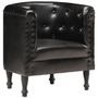 Fauteuil Noir Cuir véritable 8