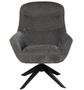 Fauteuil pivotant à 360º tissu gris foncé matelassé Bolia 73 cm