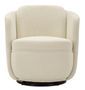 Fauteuil pivotant Torino crème design élégant moderne