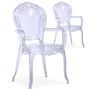 Fauteuil Plexi transparent King - Lot de 2