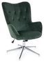 Fauteuil réglable en velours vert Farija
