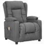 Fauteuil releveur inclinable de massage Gris clair Tissu