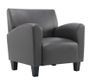 Fauteuil simili cuir gris Casey