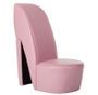 Fauteuil simili cuir rose Fashionly