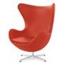 Fauteuil simili cuir rouge Ego
