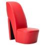 Fauteuil simili cuir rouge Fashionly