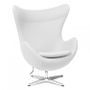 Fauteuil tissu blanc Ego