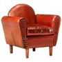 Fauteuil tube Marron 77x65x79 cm Cuir véritable