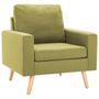 Fauteuil Vert Tissu Louva