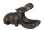 Figurine hippopotame bronze Jango L 26.5 cm