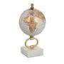 Globe marbre blanc et métal doré Narsh D 10 cm