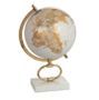 Globe marbre blanc et pied métal doré Narsh D 22 cm