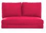 Grand fauteuil convertible 2 places multipositions velours fuchsia Talya 120 cm