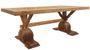 Grande table à manger en bois massif naturel vernis mat Kylio 250 cm