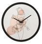 Horloge murale ronde à motifs floraux design élégant Rose