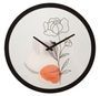 Horloge murale ronde motif rose design élégant Lola