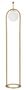 Lampadaire design doré globe verre blanc ARC