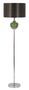 Lampadaire Eva One verre vert velours noir design sophistiqué