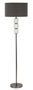 Lampadaire Lumineux verre blanc velours gris design moderne