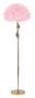 Lampadaire rose plume design doré SLIM