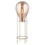 Lampadaire verre soufflé ambre et métal doré Hatann H 158