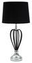 Lampe de table argent foncé métal noir design élégant GLAMOUR