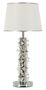 Lampe de table argentée décor floral FLEUR