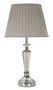 Lampe de table argentée métal verre design élégant contemporain