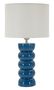 Lampe de table bleu céramique design sculptural moderne TORR