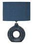 Lampe de table bleue design élégant drapé moderne SETA