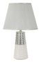 Lampe de table Candela céramique blanc argent design élégant