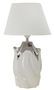 Lampe de table design céramique blanc et gris élégante BILLY