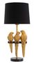 Lampe de table design dorée et abat-jour noir élégant PERROQUETS