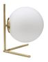 Lampe de table design dorée sphère verre opaque GLAMY