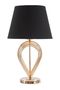 Lampe de table design métal doré et abat-jour noir élégant MAXT