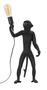 Lampe de table design MONKEY black