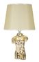 Lampe de table design sculpturale en céramique dorée Glam Man