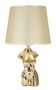 Lampe de table design sculpturale en céramique dorée Glam Woman
