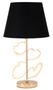 Lampe de table dorée design avec abat-jour noir Harts