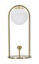 Lampe de table dorée globe verre blanc ARC