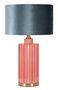 Lampe de table Hélène Tower verre rouge velours bleu design artistique