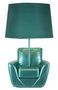 Lampe de table style Mid-Century turquoise en résine Retro