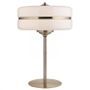 Lampe de table verre blanc et métal doré Sarod