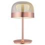 Lampe de table verre soufflé cognac et métal doré Raychel